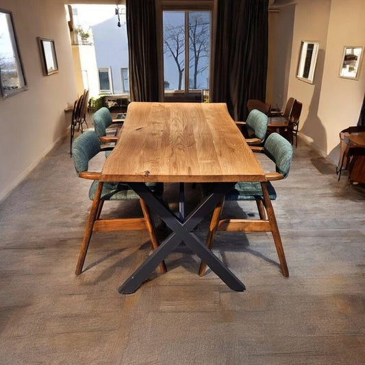 Walnut Live Edge Dining Table Handmade Solid Wood Statement Piece