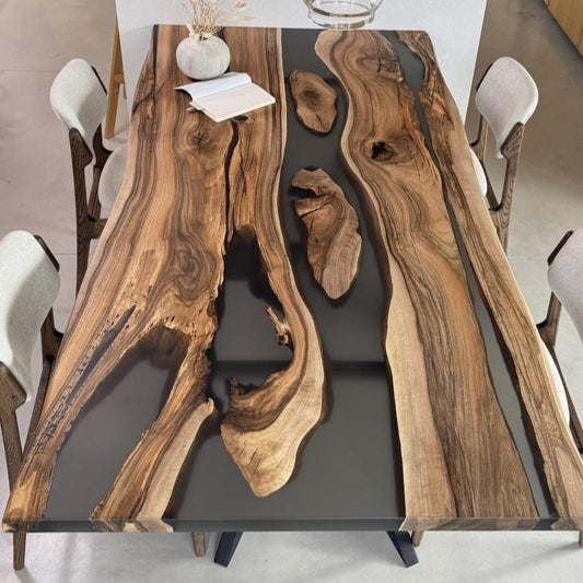 Epoxy Dining Room Table Epoxy Table Special Dining Table Live Edge Table