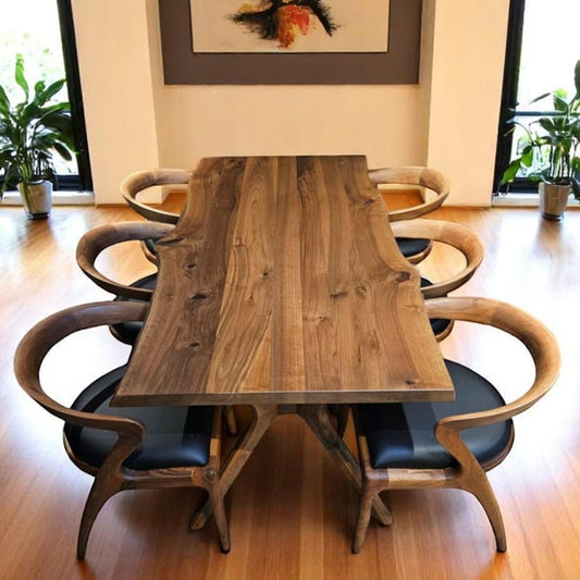Live Edge Walnut Dining Table Multiple Styles